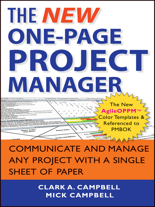 Title details for The New One-Page Project Manager by Clark A. Campbell - Wait list